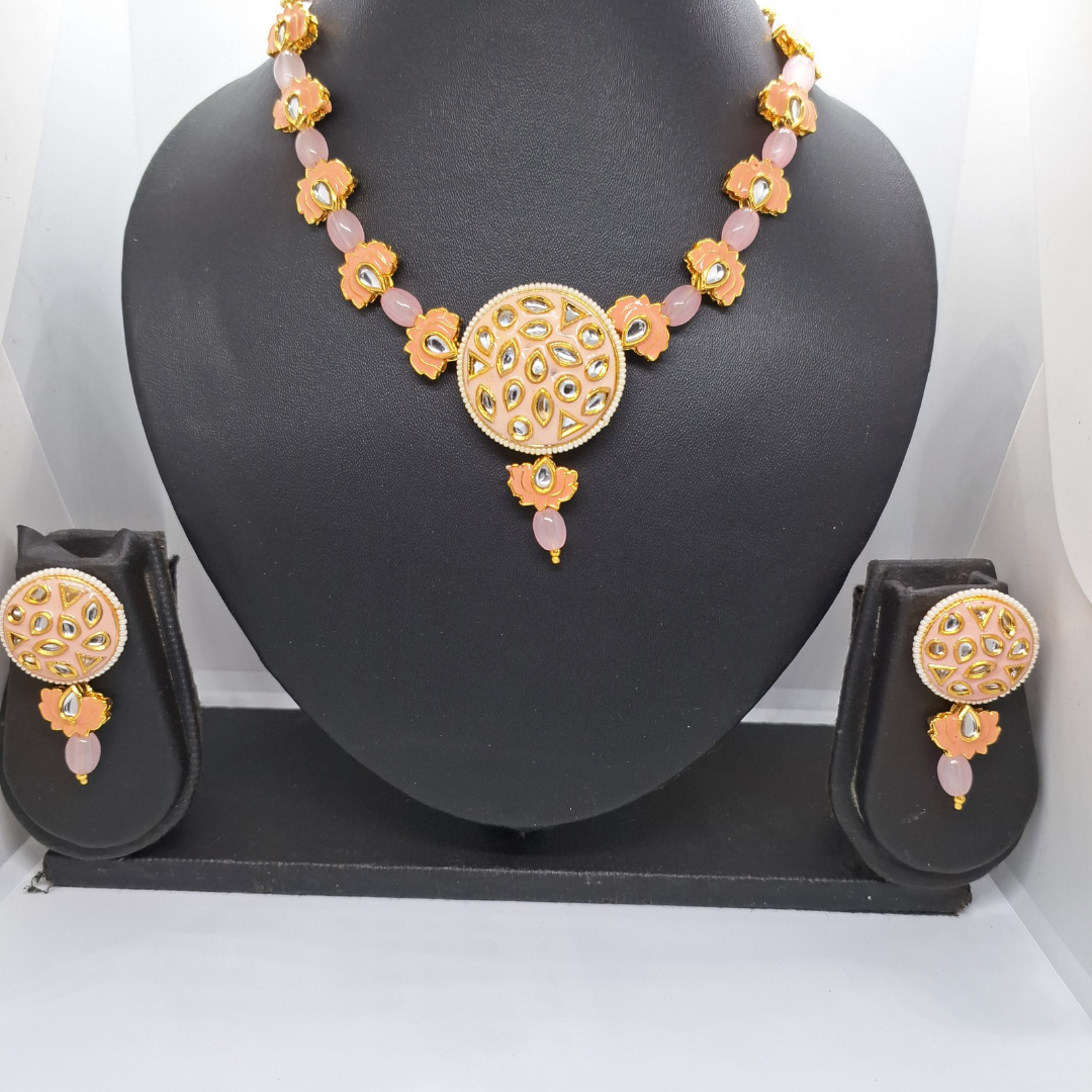 Pink Kundan Chokar