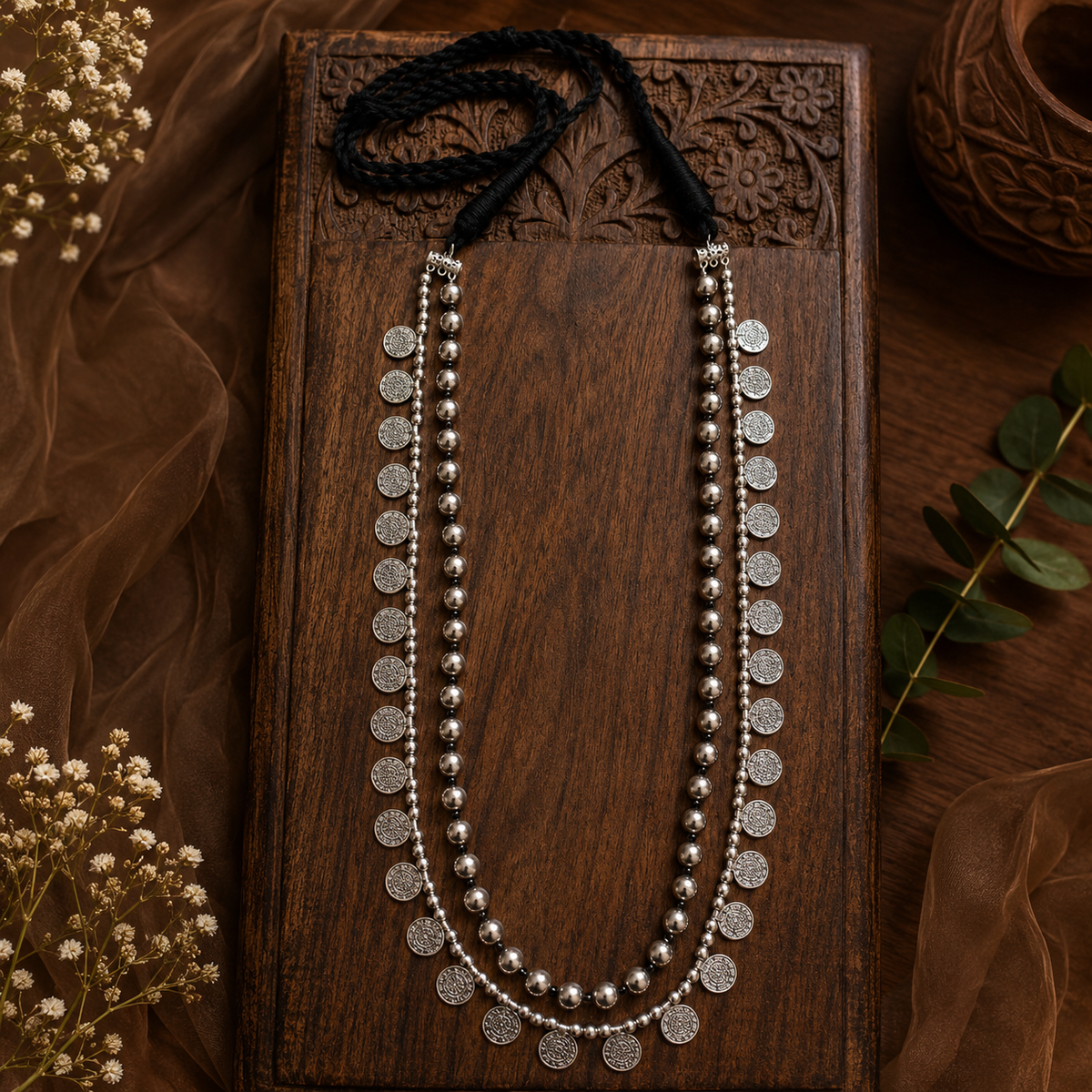 2 layer Coin Necklace Set