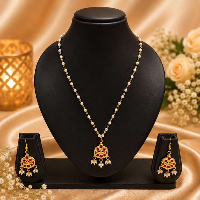 Ruby Necklace Set