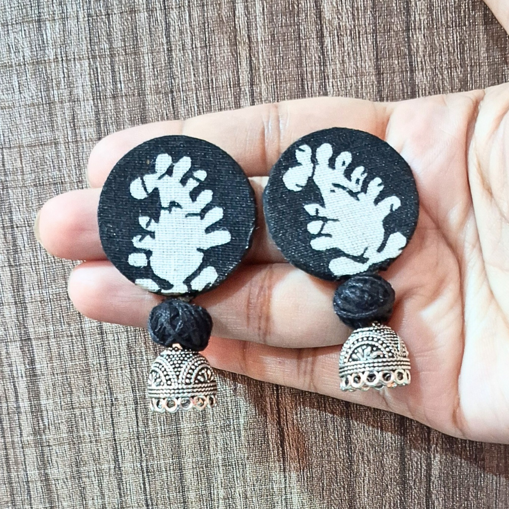 Black Fabric Earrings