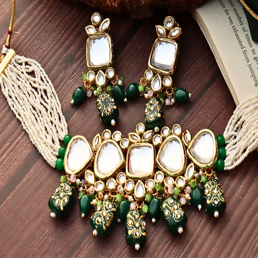 Green Kundan Necklace