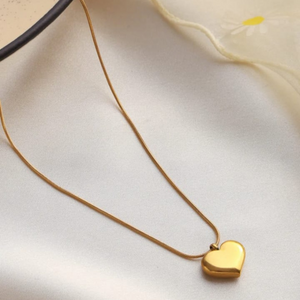 Golden Heart Anti Tarnish Neck Piece