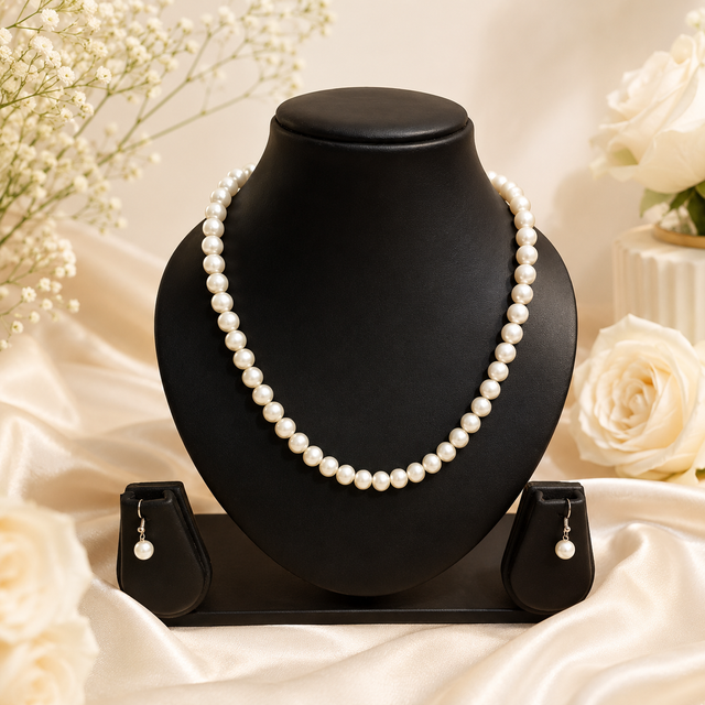 Classic Pearl Necklace Set