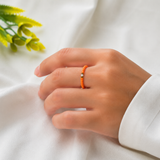 Orange Seed Beads Ring