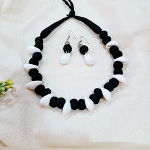 Black cowrie Shell necklace