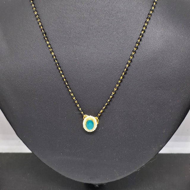 Sky Blue Kundan Mangalsutra