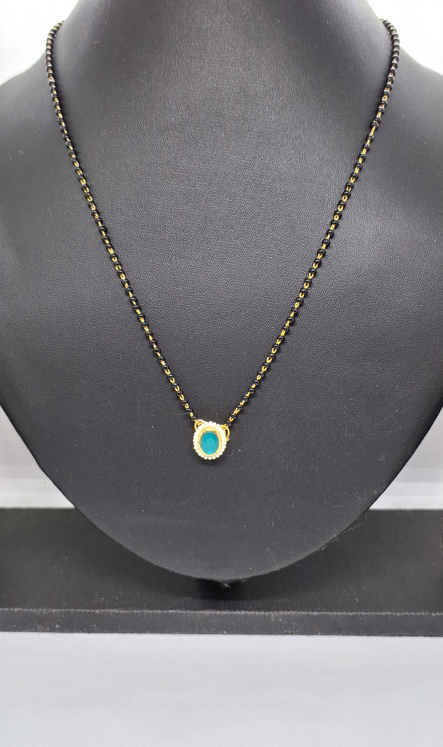 Sky Blue Kundan Mangalsutra