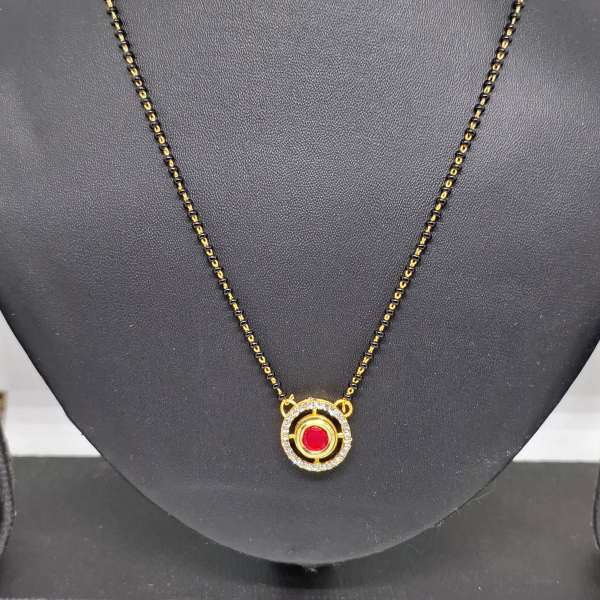 Pink Kundan Ad Mangalsutra