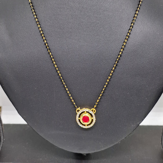 Pink Kundan Ad Mangalsutra