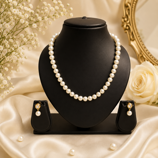 Classic Pearl Necklace Set 2