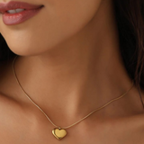 Golden Heart Anti Tarnish Neck Piece
