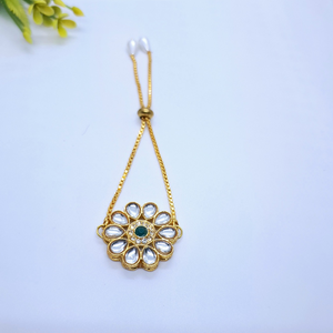 Green Kundan Bracelet