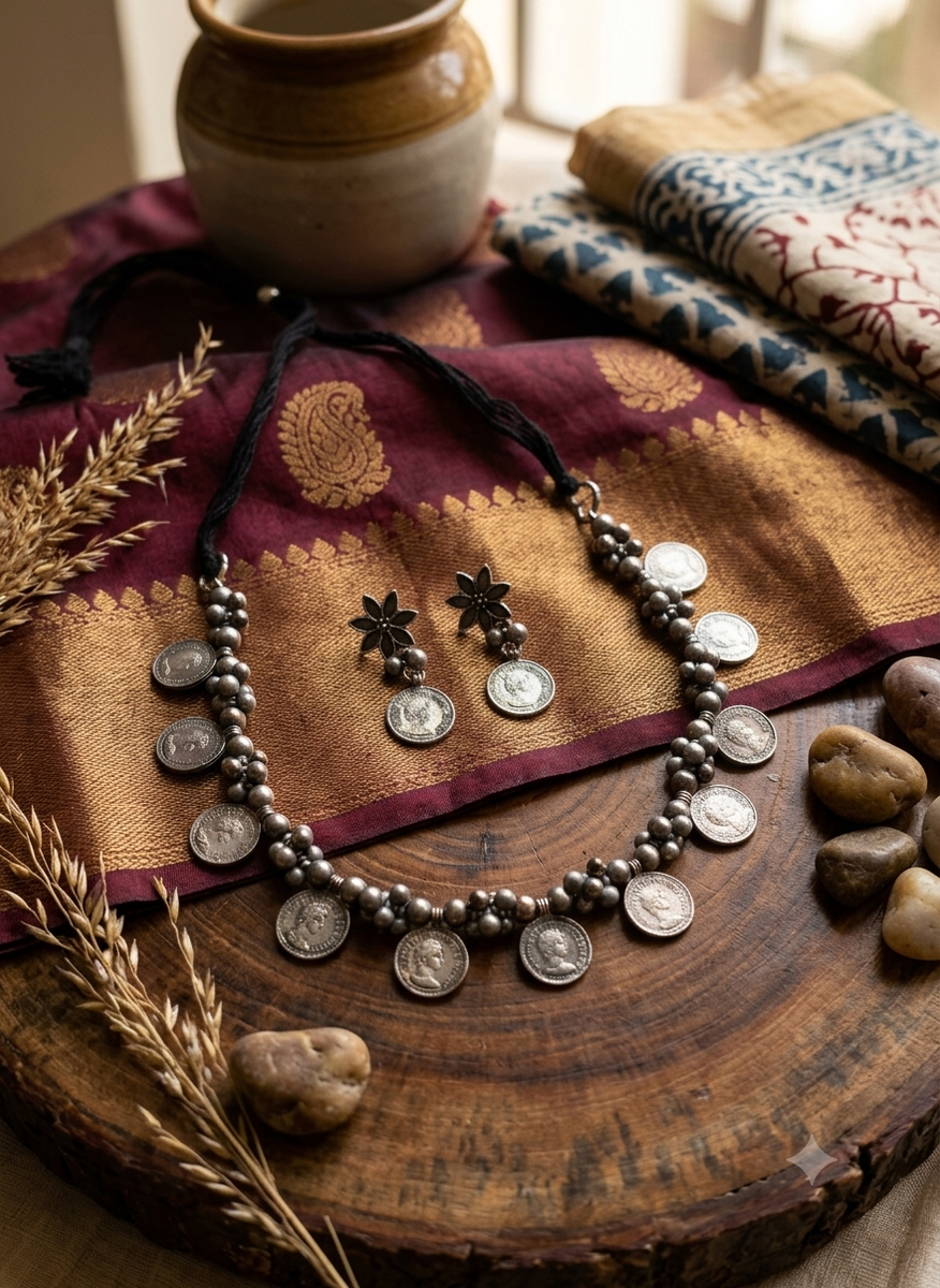 Tribal Coin Necklace Set