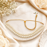 Two Layer Off White Beads Necklace