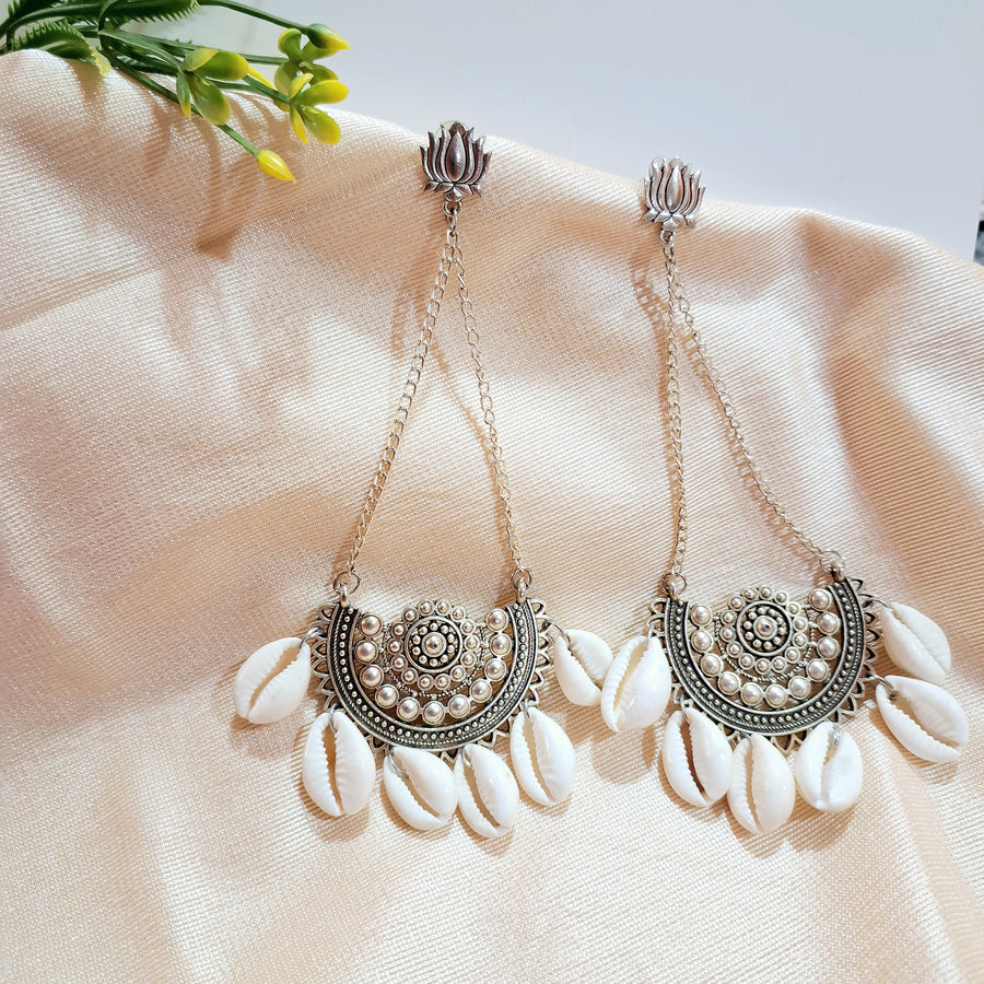 Oxidised Long Earrings