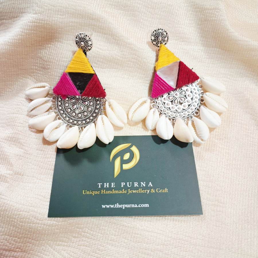 Mirror work earrings
