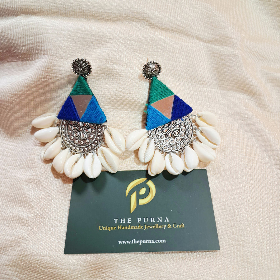 Mirror work earrings