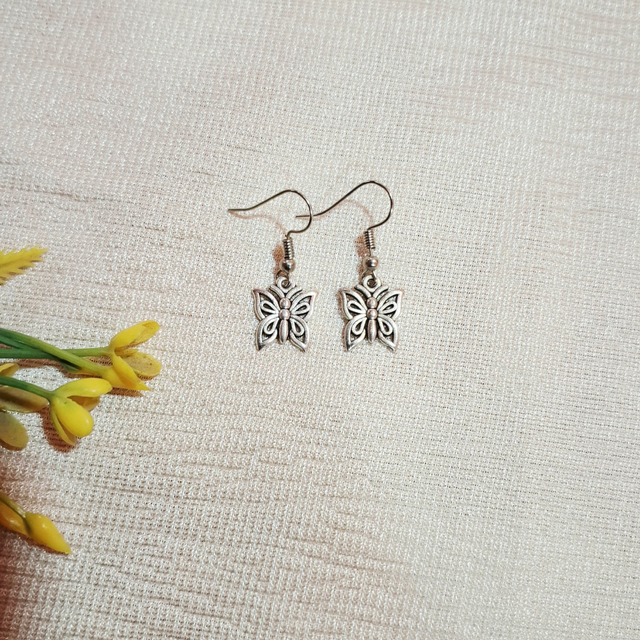 Butterfly Tiny oxidised Earrings