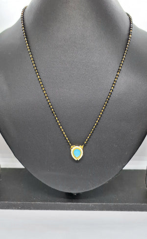 Sky Blue Kundan Mangalsutra